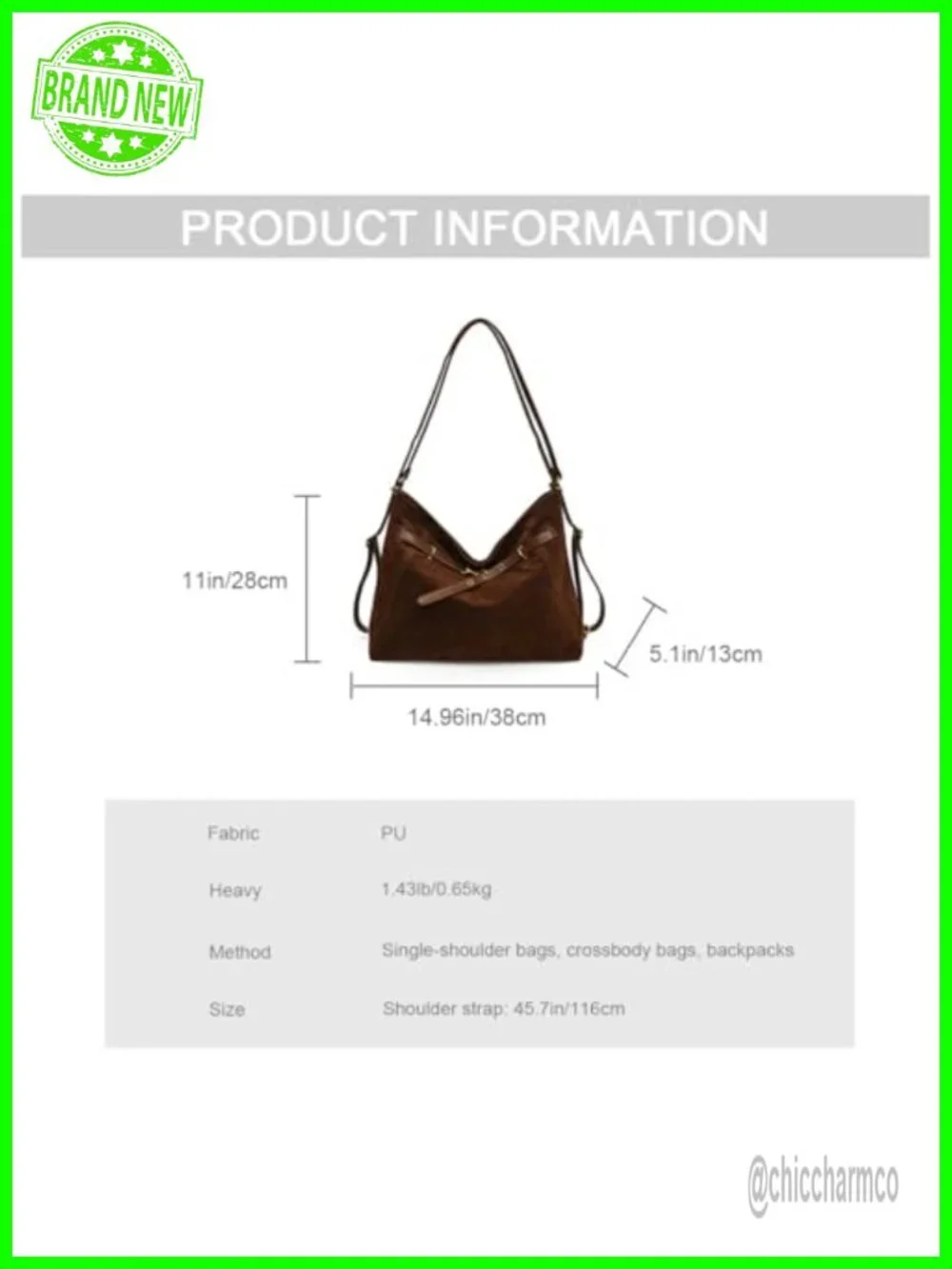 Vintage Slouchy Suede Tote Hobo Bag Convertible Backpack Crossbody Purse